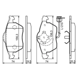 Bosch Brake Pads Front 0986494050