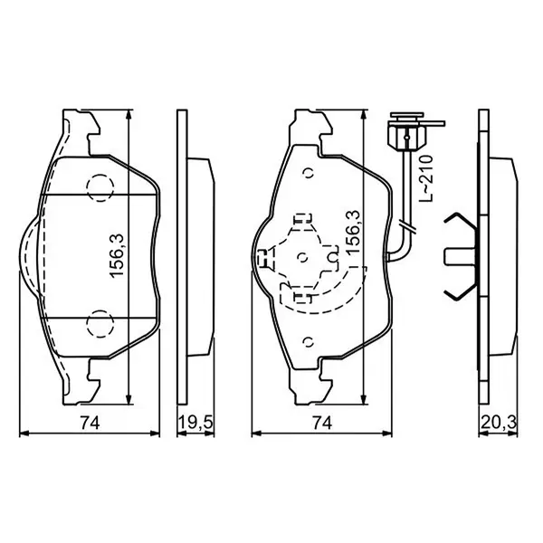 Bosch Brake Pads Front 0986494050