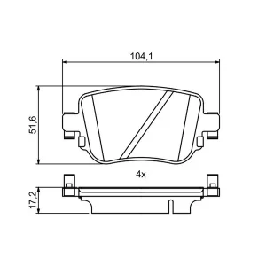 Bosch Brake Pads Rear 0986494797