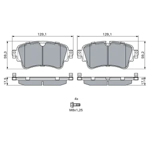 Bosch Brake Pads Rear 0986494833