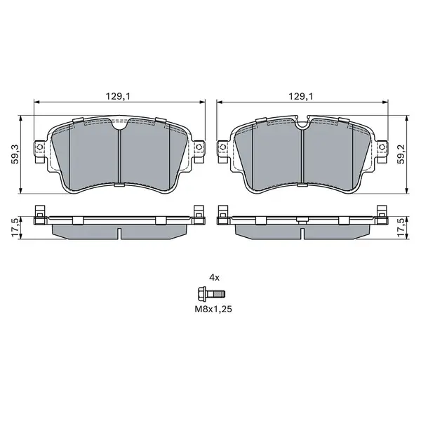 Bosch Brake Pads Rear 0986494833