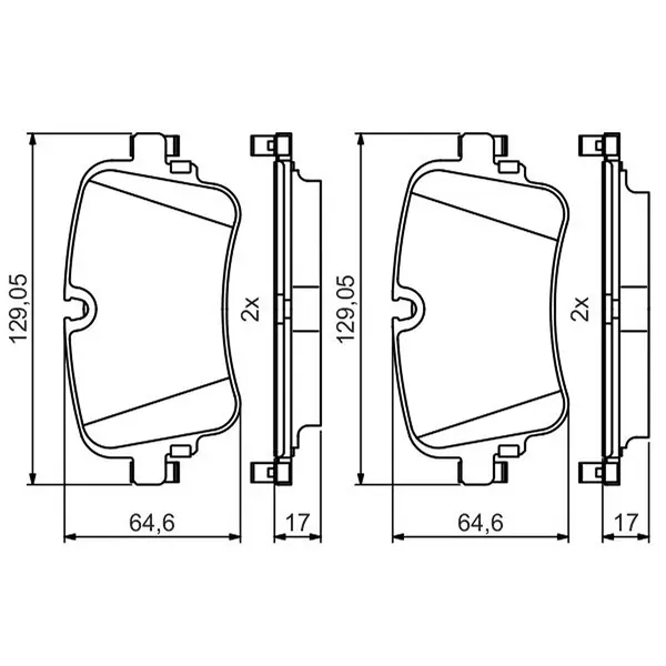 Bosch Brake Pads Rear 0986495426
