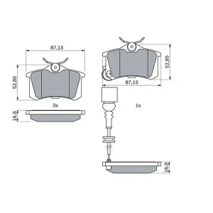 Bosch Brake Pads Rear 0986424813