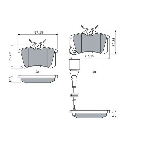 Bosch Brake Pads Rear 0986424813