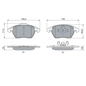 Bosch Brake Pads Rear 0986424825