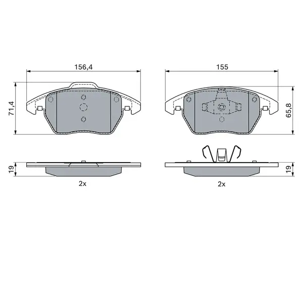 Bosch Brake Pads Rear 0986424825