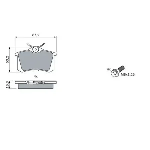 Bosch Brake Pads Rear 0986461769