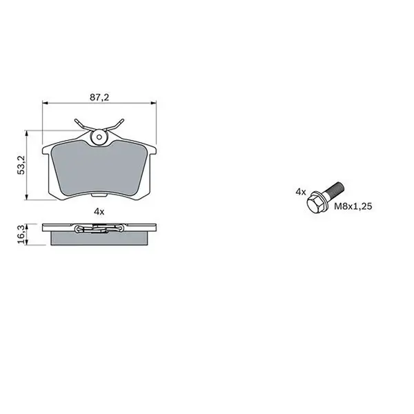 Bosch Brake Pads Rear 0986461769