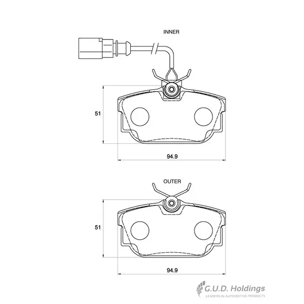 Safeline Brake Pads D3498