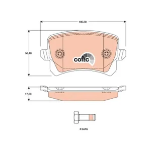 TRW Brake Pads Rear GDB1763