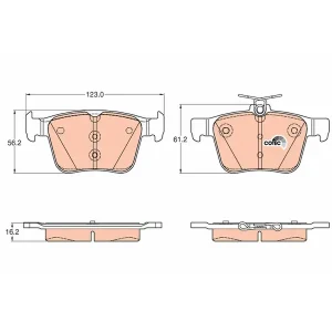 TRW Brake Pads Rear GDB1957